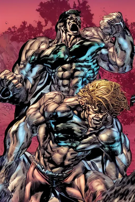 Image similar to character art by mike deodato, cj johnson, absolute chad