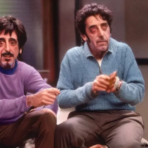 Prompt: Al Pacino and Harvey Kietel as characters in the fimbles