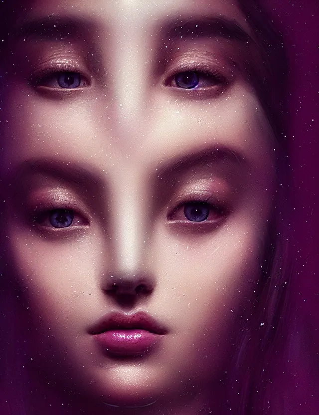 Prompt: symmetrical, centered composition. bokeh background. goddess close-up portrait in crown, by Tooth Wu and wlop and beeple and greg rutkowski