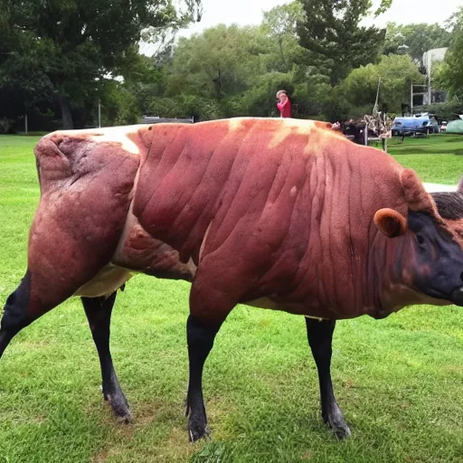 Image similar to a bbq with the largest beef in the world