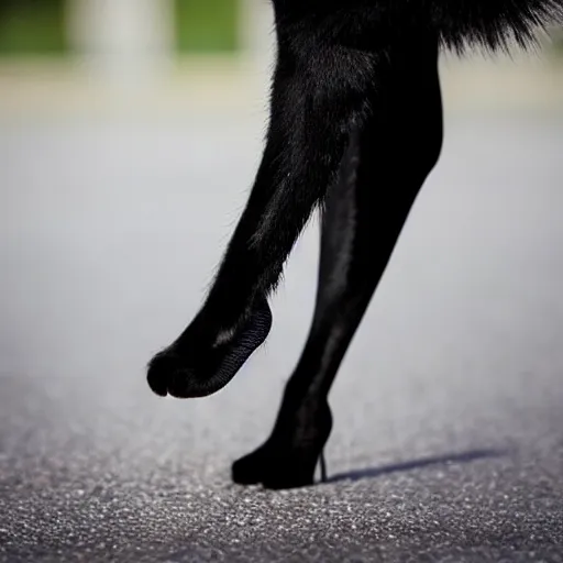 Image similar to a detailed агдд рушпре photo of a black cat dancing in high heels