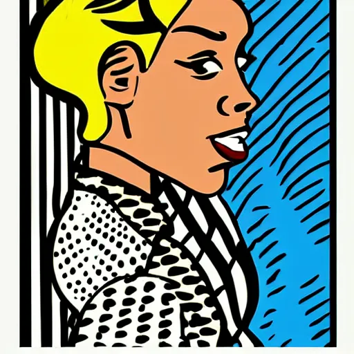 Image similar to african american “Drowning Girl” by Roy Lichtenstein