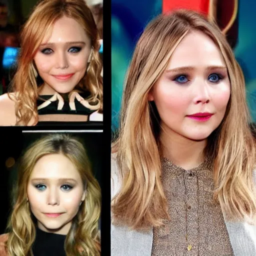 Image similar to elizabeth olsen mixed with jennifer lawrence