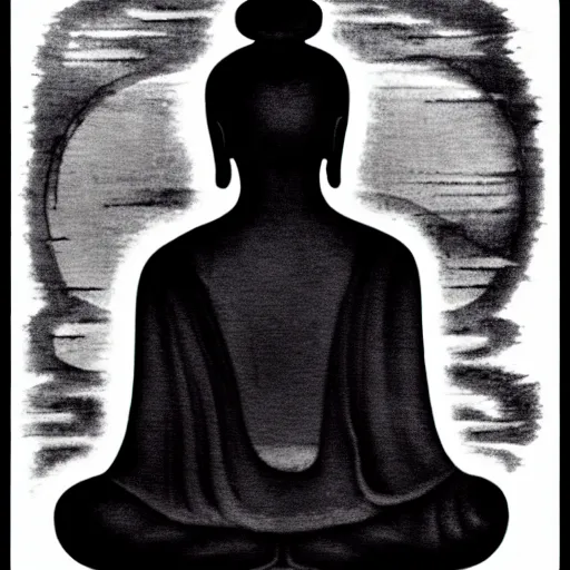 Image similar to zen philosopher ink