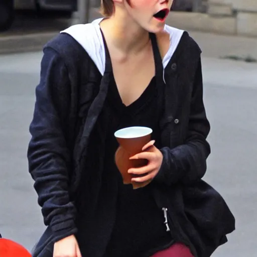 Prompt: Emma Watson eating Saturn