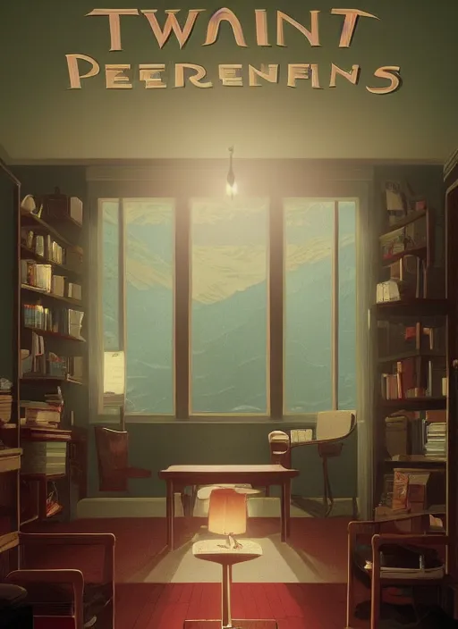 Prompt: Twin Peaks poster artwork by Michael Whelan and Tomer Hanuka, Rendering of victorian clinic interior, clean from scene from Twin Peaks, full of details, by Makoto Shinkai and thomas kinkade, Matte painting, trending on artstation and unreal engine