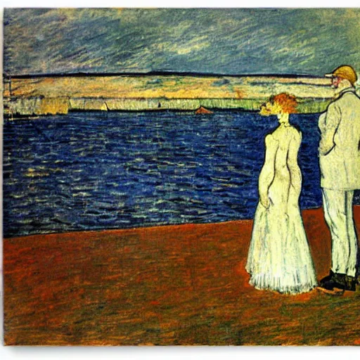 Prompt: cuckmere painted by toulouse - lautrec