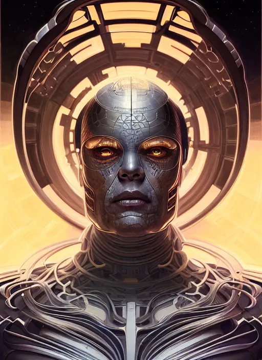 Image similar to Symmetry!! portrait of Galactus, HR Giger!! glowing lights!! sci-fi, intricate, elegant, highly detailed, digital painting, artstation, concept art, smooth, sharp focus, illustration, art by artgerm and greg rutkowski and alphonse mucha