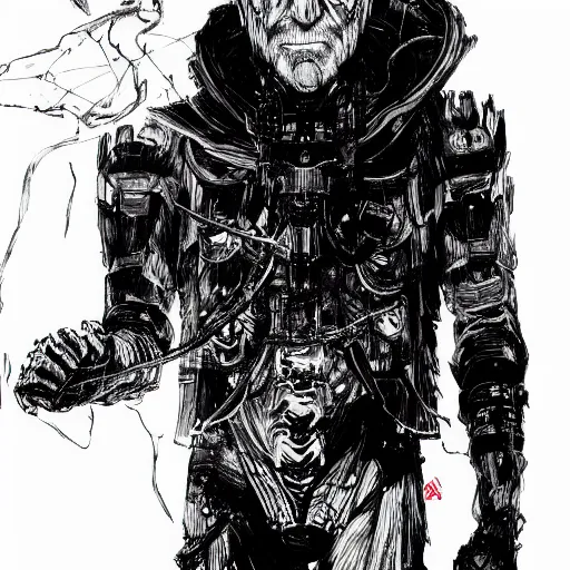 Image similar to Joe Biden looking sinister, by Tsutomu Nihei, highly detailed