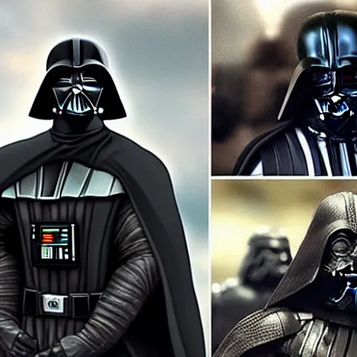 Image similar to dark vador creating an army of dwayne johnson, star wars, realistic, hyperrealistic