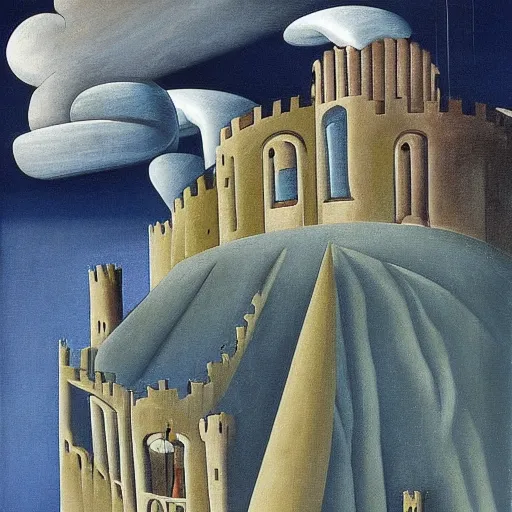 Prompt: by candido portinari riotous. a beautiful installation art of a castle in the clouds.