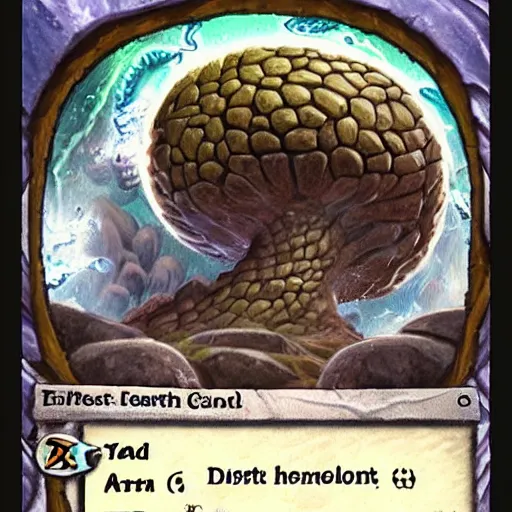 Prompt: earth elemental giant spiral spirit, dust and rock theme, hearthstone art style, epic fantasy card game art