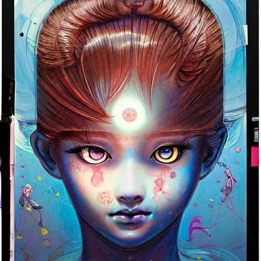 Prompt: prompt : portrait soft light painted by james jean and katsuhiro otomo, magical eyes, inspired by sailor moon anime, smooth face feature, intricate oil painting, high detail, sharp high detail, manga and anime