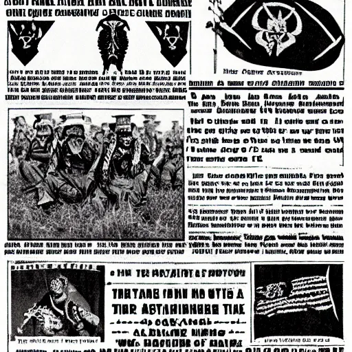 Image similar to Satanic States of America, alternate history, Satanic Marines, goth marines, US marines, 1970s