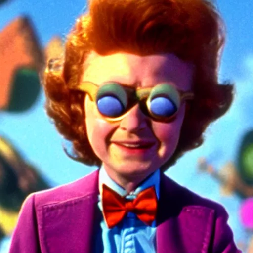 Prompt: A still of Jimmy Neutron in Willy Wonka
