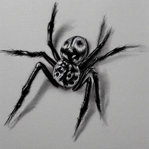 Image similar to spider, pencil sketch