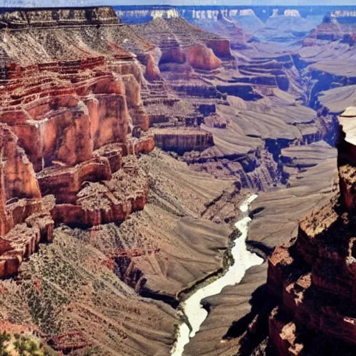 Prompt: the Grand Canyon filled to the brim with soccer balls