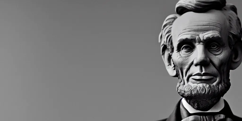 Prompt: john malkovich replaces abraham lincoln in the lincoln memorial, grayscale, ultrafine detail