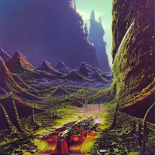 Image similar to artwork by Bruce Pennington