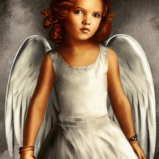 Prompt: angel, character portrait by Alexandra Purtan