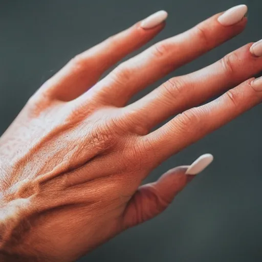 Prompt: photograph a perfectly shaped hand. beautiful. close up.