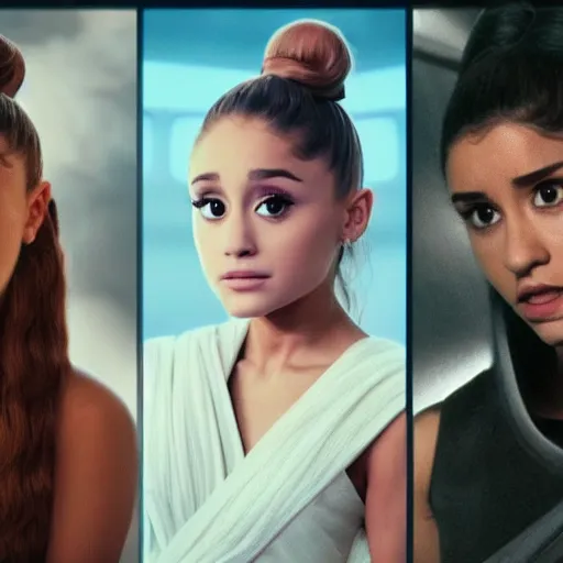 Image similar to Ariana Grande in star wars, 8K resolution, award winning photography,