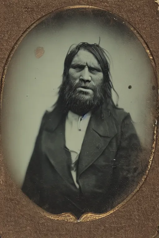 Prompt: a tintype photograph of an angry bigfoot