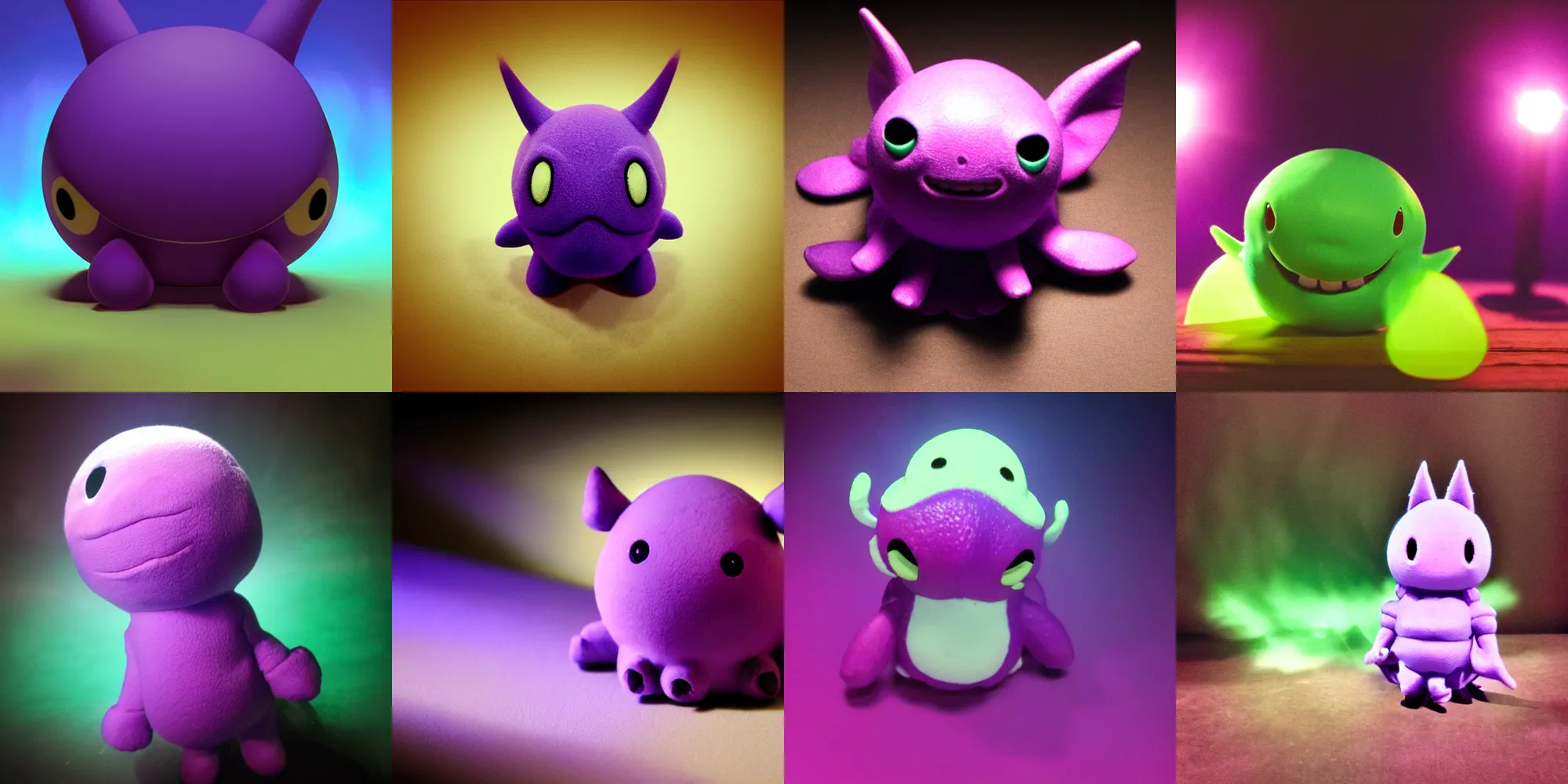 Prompt: evil wooper, purple, dramatic lighting