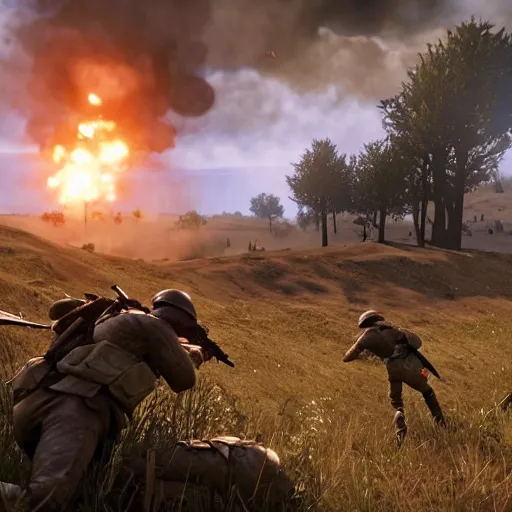 Prompt: the battle of the Somme, Battlefield 1 screenshot