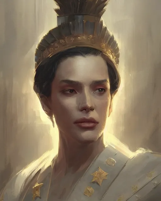 Prompt: a portrait of kennedy in the style of a [ roman empire ] senator!, art by greg rutkowski and artgerma, stunning! concept art, character design