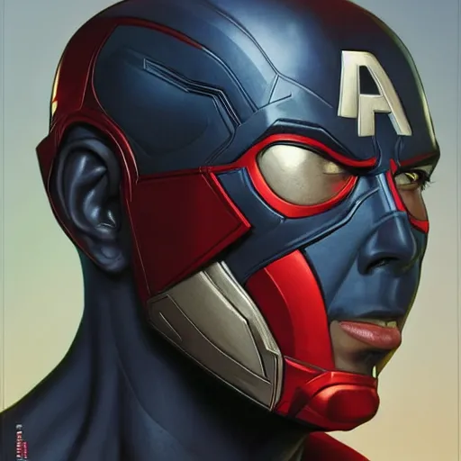 Image similar to MKBHD as captain america, artstation, digital painting, detailed, illustration, art by Artgerm and Grek Rutkowski and Alphonse Mucha