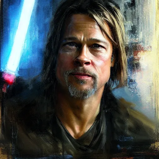 Brad Pitt As A Jedi, Jeremy Mann Painting | Stable Diffusion | Openart