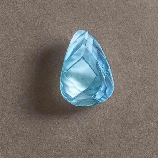 Prompt: Waya Steurbaut holding an aquamarine diamond in the style of waya Steurbaut