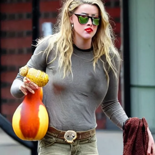 Image similar to amber heard as a gourd is a gourd intercross hybrid