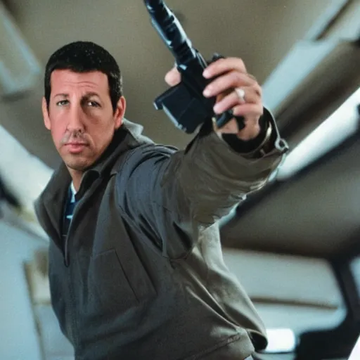 Image similar to Adam Sandler in Mission Impossible