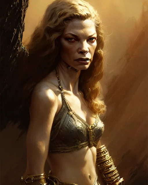 Prompt: fierce young lauren bacall, fantasy character portrait, ultra realistic, concept art, intricate details, highly detailed by greg rutkowski, gaston bussiere, craig mullins, simon bisley