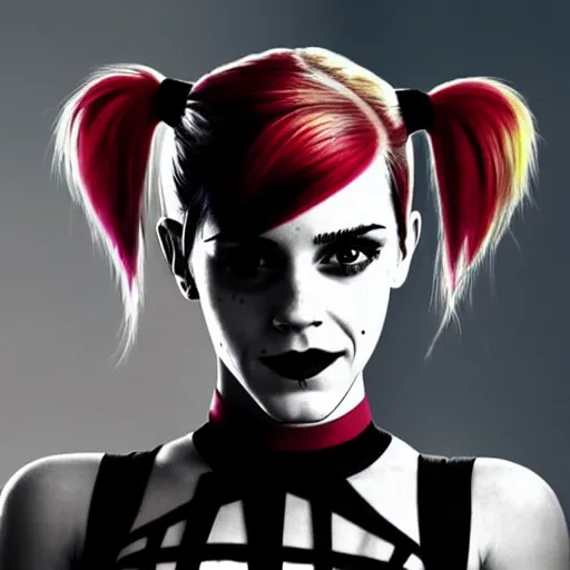 Prompt: emma watson as harley quinn