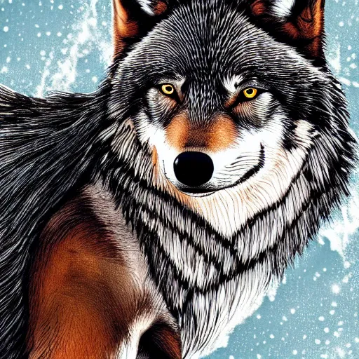 Prompt: a professional poster of a wolf with the word Regales written on it, 8K, HD, highly detailed