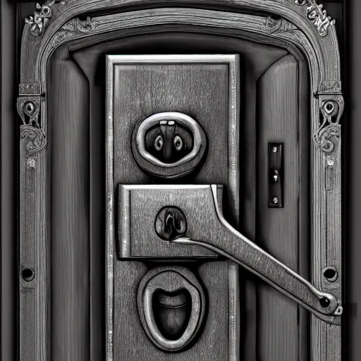 Image similar to the room of door latches, concept art, trending on artstation, highly detailed, intricate, sharp focus, digital art, 8 k