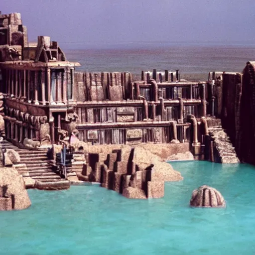 Prompt: The lost city of Atlantis, cinematic, 65mm panavision