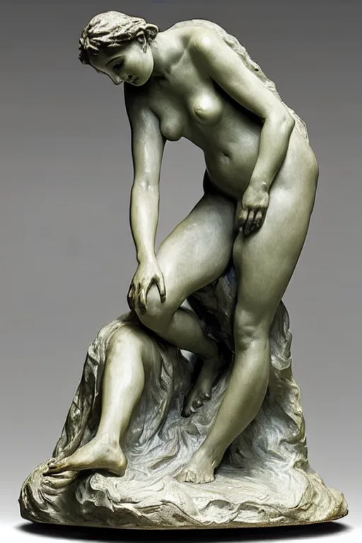 Prompt: sculpture of the Beauty of the life by camille Claudel, by Francisco brennand