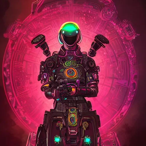 Prompt: woman squid samurai with very intricate glowing cybernetic eyes in a rose garden at night, apex legends character digital illustration portrait design, by noah bradley and android jones in a cyberpunk style, synthwave color scheme, dramatic lighting, hero pose, wide angle dynamic portrait