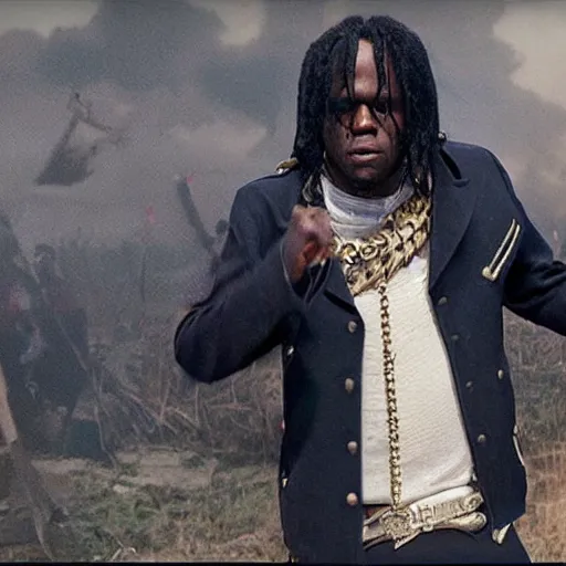 Prompt: Rapper Chief Keef in Django 4K quality super realistic