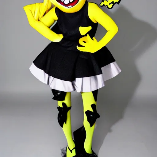 Image similar to SpongeBob cosplaying as 2B