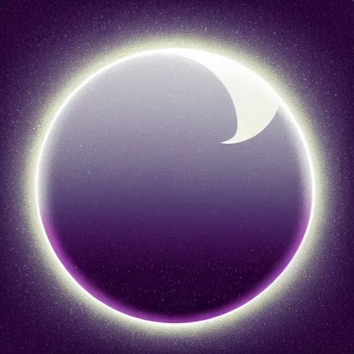 Image similar to beautiful detailed flat vector art of the moon, blue and purple with black background, style of jonathan ball