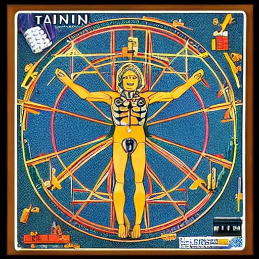 Image similar to the vitruvian man lego set