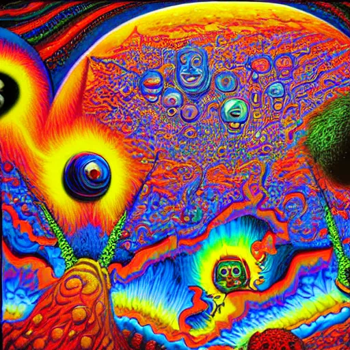 psychedelic painting by Todd Schorr, Jack Kirby, | Stable Diffusion ...