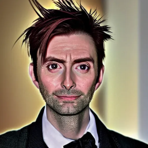 Image similar to david tennant mixed with jodie whittaker