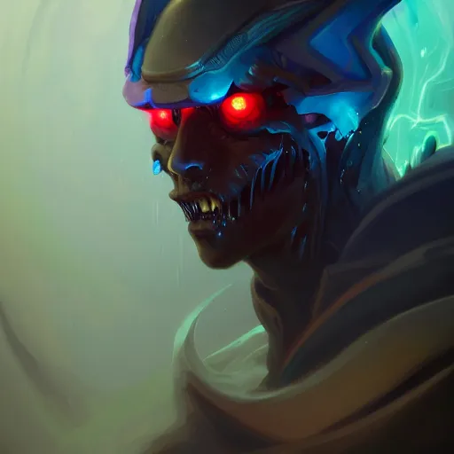 Prompt: a portrait of a demonic cybernetic prince of darkness, cyberpunk concept art by pete mohrbacher and wlop and artgerm and josan gonzales, digital art, highly detailed, intricate, sci-fi, sharp focus, Trending on Artstation HQ, deviantart, unreal engine 5, 4K UHD image