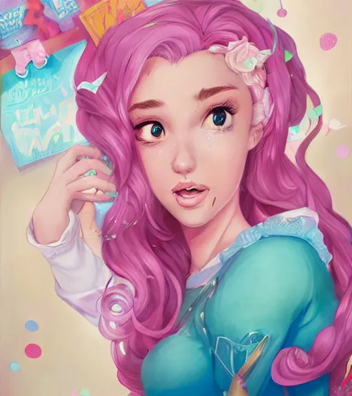 Prompt: humanized pinkie pie throws a party, a plus sized white girl with curly pink hair and freckles, art by stanley lau, artgerm, rossdraws, ross tran, sakimichan, cyarine, beautiful art